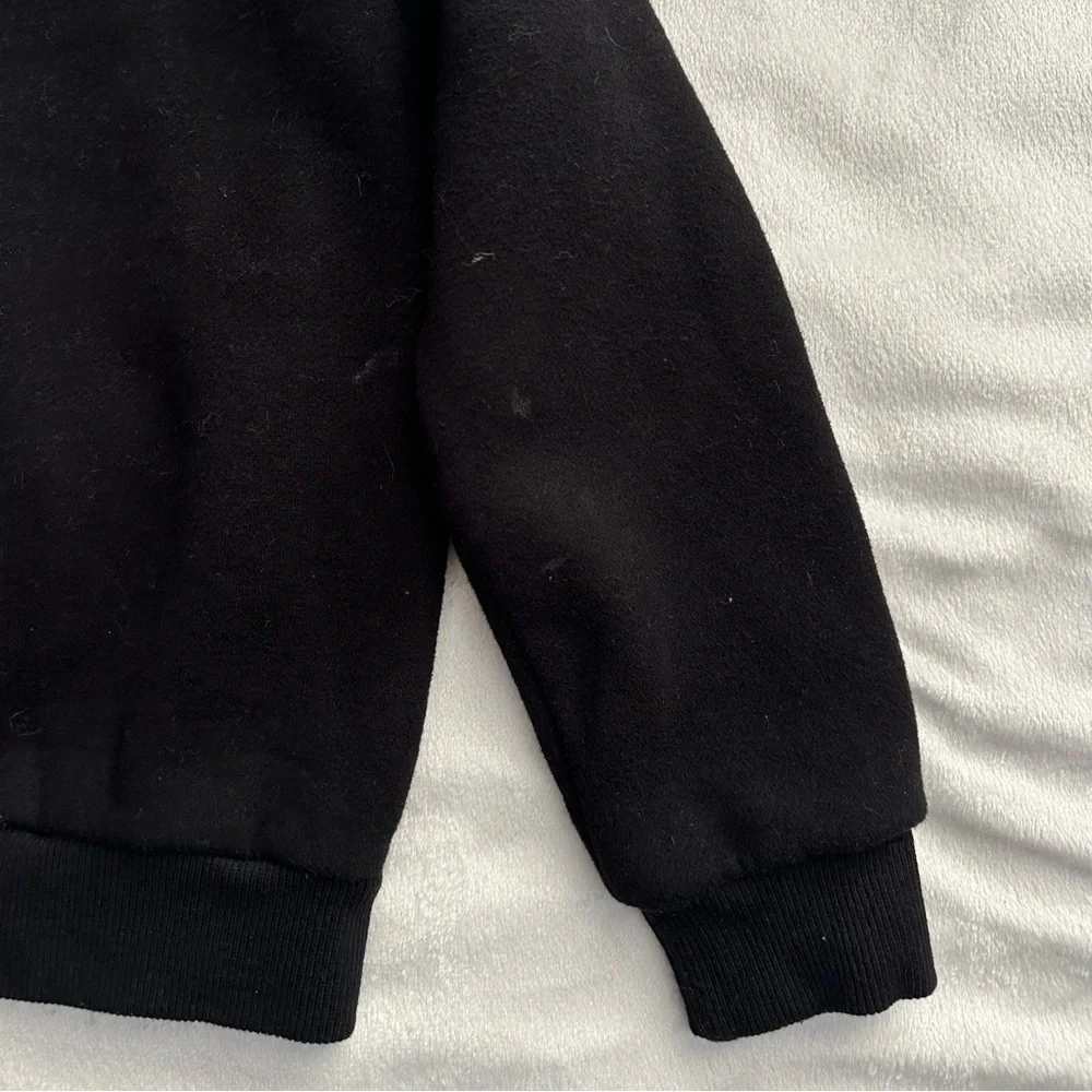 Lola + the Boys Beaded & Sequins “Dreamer” Patch Sweatshirt Girls 4 black flashy